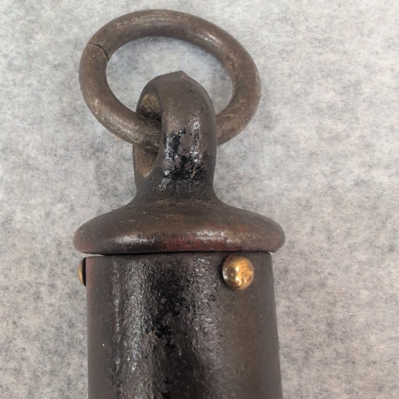 Antique Hanging Spring Scale Balance (0-50 lbs) – Made in USA – Brass Face - Picture 2 of 6